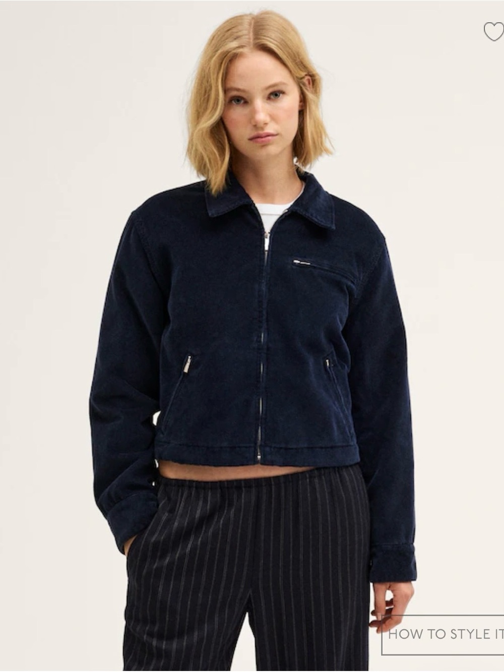Madewell Corduroy Utility Jacket in Deep Indigo Size XS. NWT